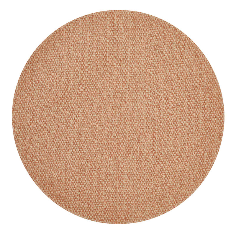 Remy Phthalate-free Vinyl Round Placemats, Salmon/Mustard