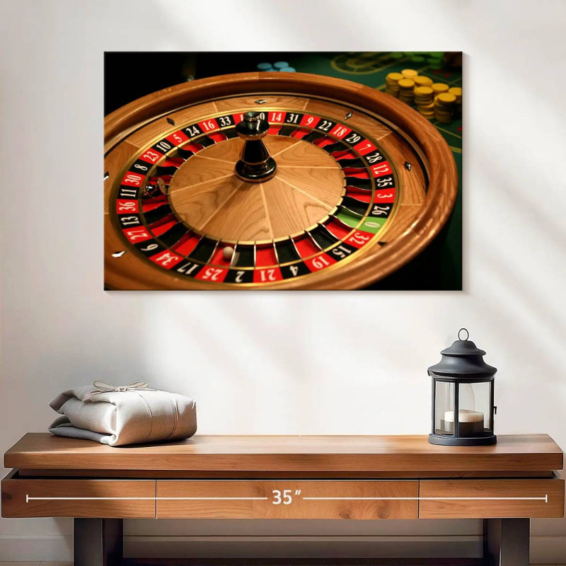 Table de roulette classique, H 16 po x l 24 po