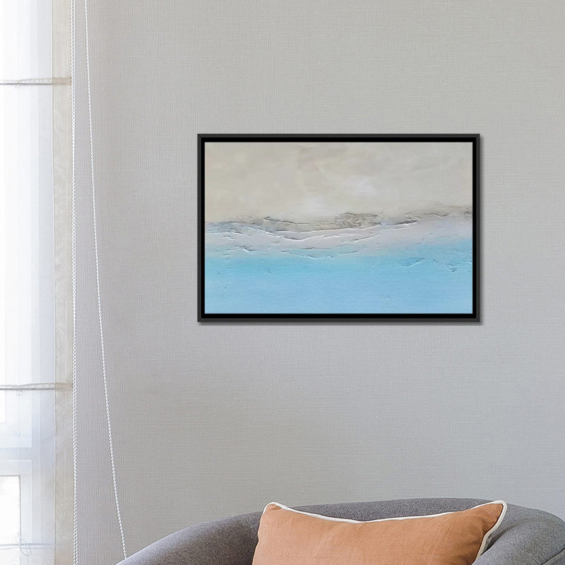 «Waves», reproduction sur toile, H 18 po x l 26 po x P 1,5 po, Toile avec cadre noir, Pas de tapis