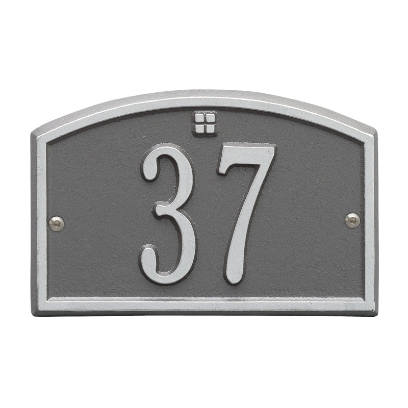 Cape Charles 1-Line Wall Address Plaque, Yes, Antique Copper