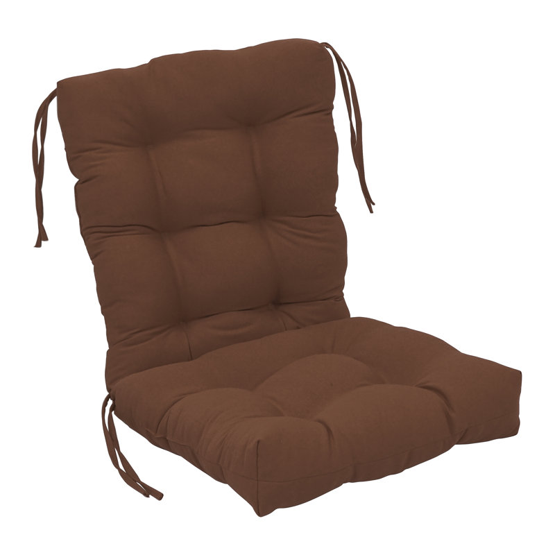 Coussin de siège / dossier en sergé pour l'intérieur, l 22 po x P 45 po, Chocolat