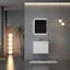 Base de meuble-lavabo simple 29,21 po en blanc brillant avec évier Elisabel