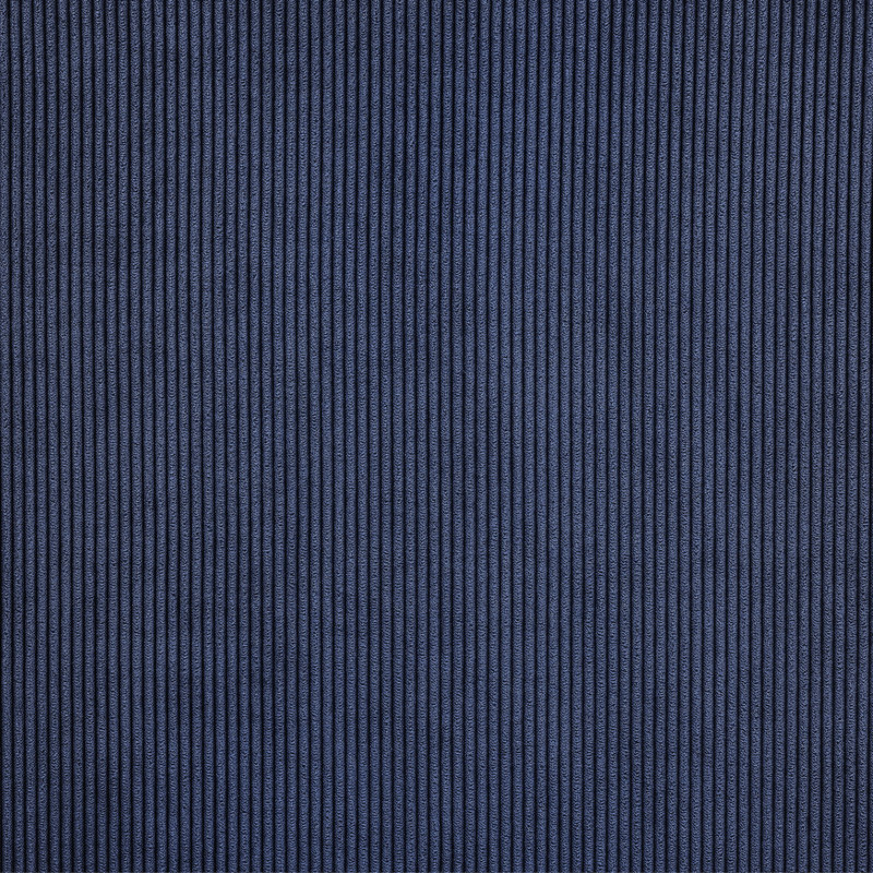 Kraz 215.9Cm Square Arms Sofa, Blue Corduroy