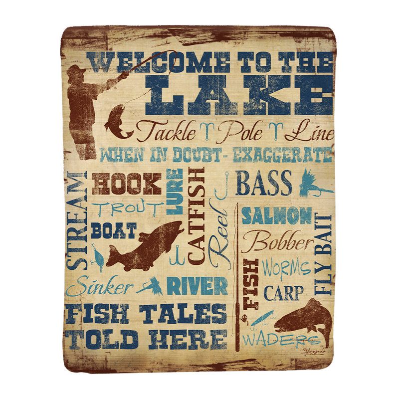 Welcome To The Lake Standard Throw Blanket
