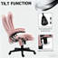 Fauteuil de bureau vibrant à haut dossier, fauteuil de bureau de direction avec chaleur, pour la maison et le bureau-449720582