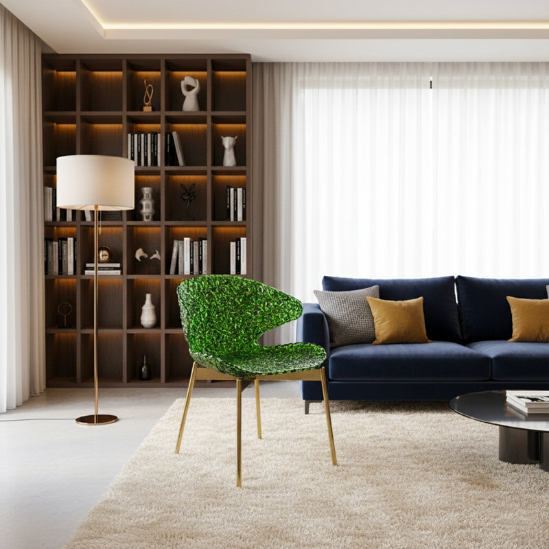 Swan Chair – Iconic Design With Elegant Light Reflection, Purple Touch
