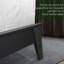 Base de lit plateforme en bois massif de qualité supérieure avec tête de lit Jildardo - capacité de 800 lb, sans sommier, convient à tous les matelas-91715932-91715931