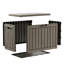 Boîte de rangement en résine 45 gal (170 L) résistante aux intempéries, effet grain de bois, facile à assembler-128895143