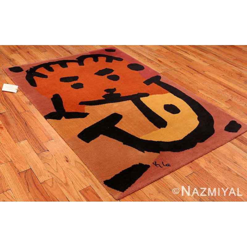 Scandinavian One-of-a-Kind Rectangle 4'8" X 6'6" Area Rug