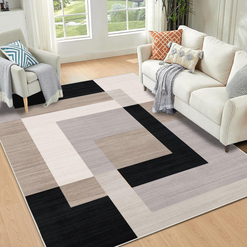 Oriental Machine Tufted Shag Area Rug, Rectangle 60 x 110 cm