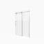 Porte de douche sans cadre de 56 po x l 60 po x H 72 po, porte de douche coulissante, avec cabine de douche en verre trempé épais de 5/16 po (8 mm) de première qualité, couche facile à nettoyer à double face, finition chromée avec tampon