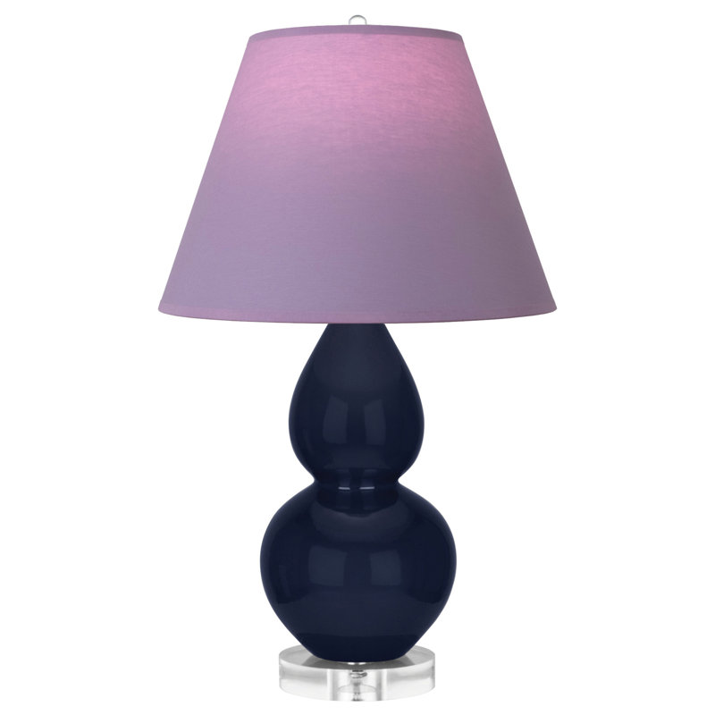 Petite lampe d'appoint à double gourde, Lavande / prune, Bleu