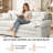 Geneveve 84" Chenille Upholstered Pillow-Top Arm Loveseat Sofa with Memory Foam Cushions and Pocketed Coil Springs-1814210529