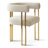 Rienna 18" Seat Height Chenille Upholstered Gold Kitchen Dining Armchair-1018381389
