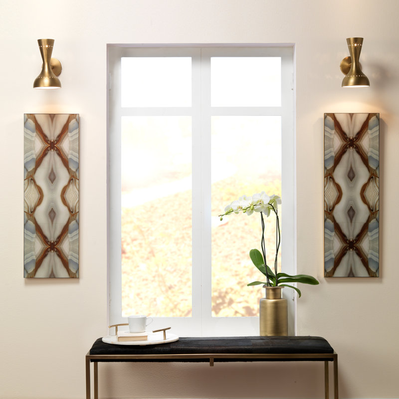 Suki 2 Light Dimmable Swing Arm Sconce, Antique Brass