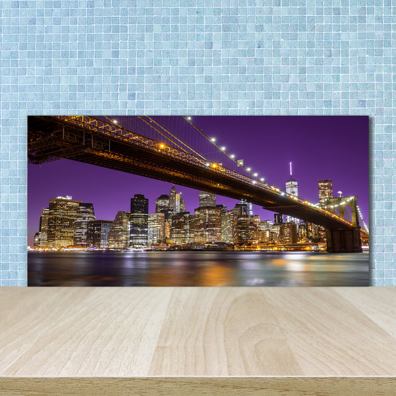 Ajasia Purple - Manhattan By Night - No Frame Print on Glass