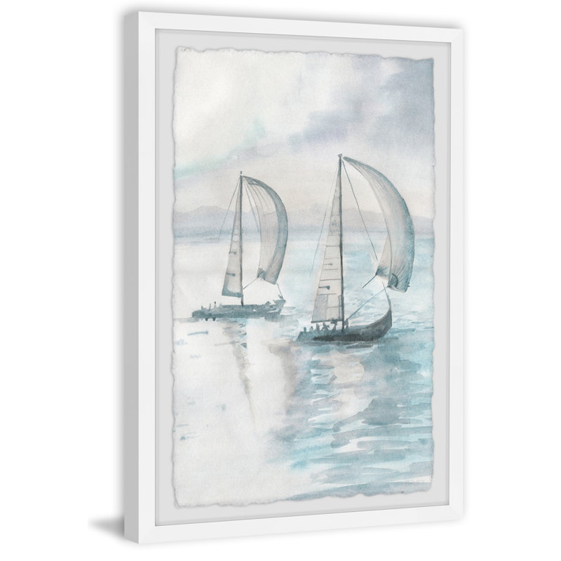 Sailing At The Blue Sea by Parvez Taj - Single Picture Frame Painting, 91 cm H x 61 cm W