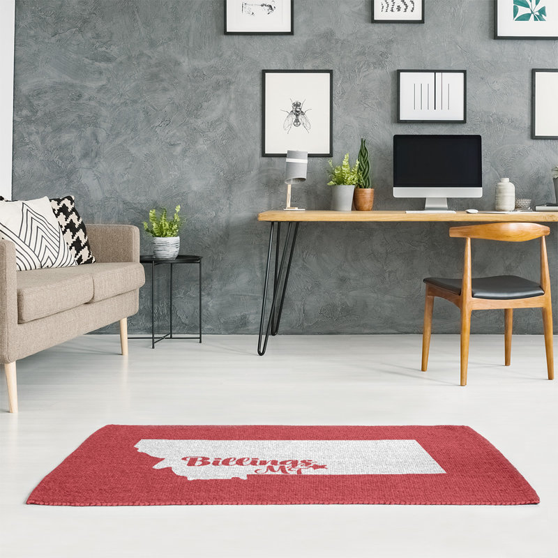 Tapis de zone rouge billings montana, Rectangle 5 pi x 7 pi