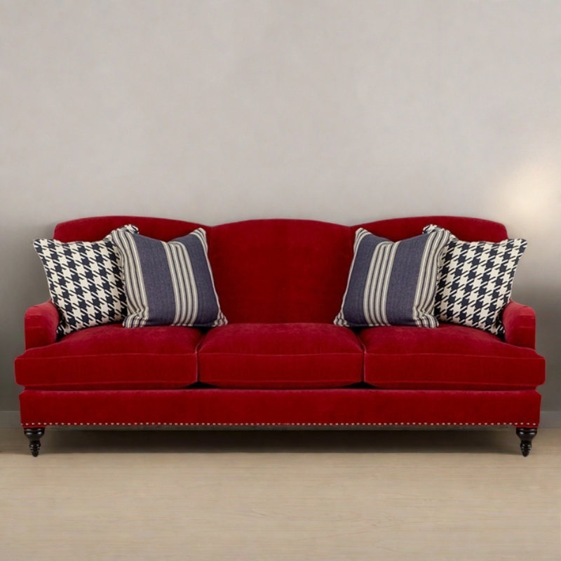 Retro Red Casual Sofa