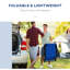 Chaise de plage pliante - 4 inclinables, filet respirant, inclinable dans la cour bleue