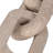 Decorative Object Stone Travertine Chain Link Accent Glam Style for Home Office Bedroom Living Room Decor - 2" Tan