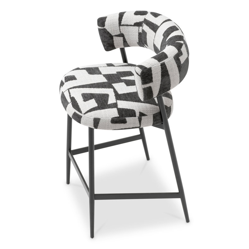 Bar Stool Folsom Brooklyn Black, Counter Stool (27.56” Seat Height)