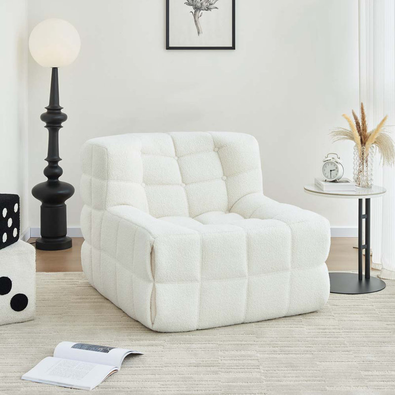 Polyester Bean Bag, White Polyester
