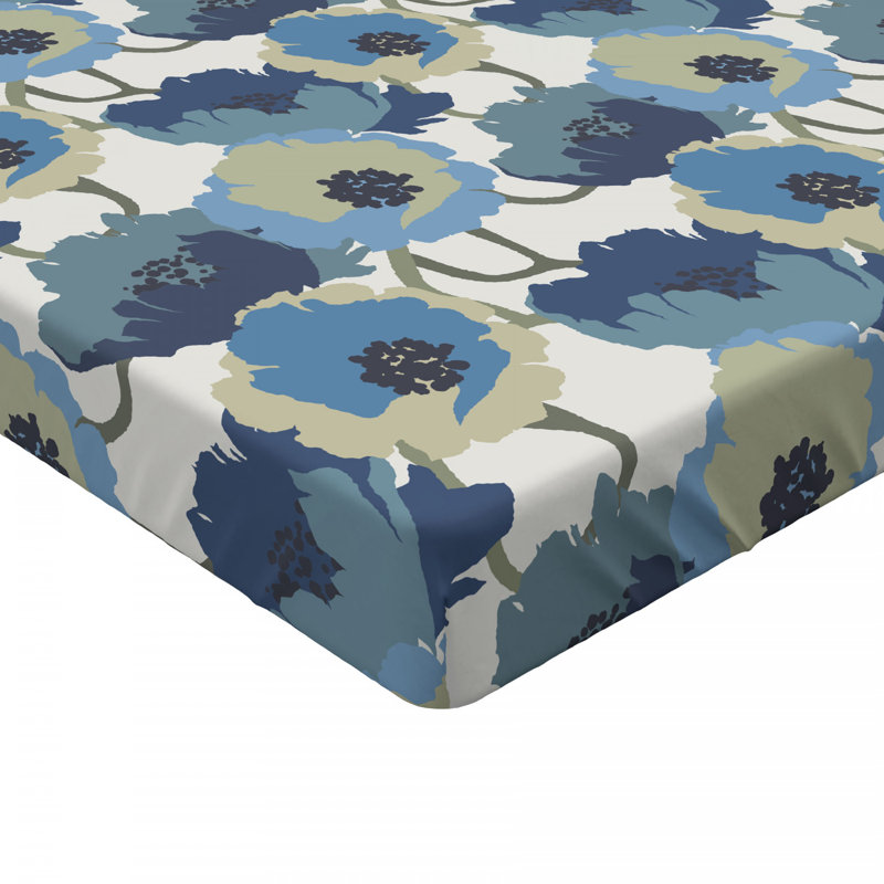 Microfiber Floral Fitted Sheet, Full Fitted Sheet