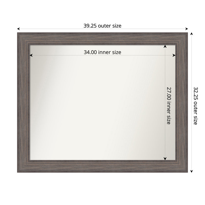 Miroir Hannaley, Rectangle, 32,25 po x 39,25 po