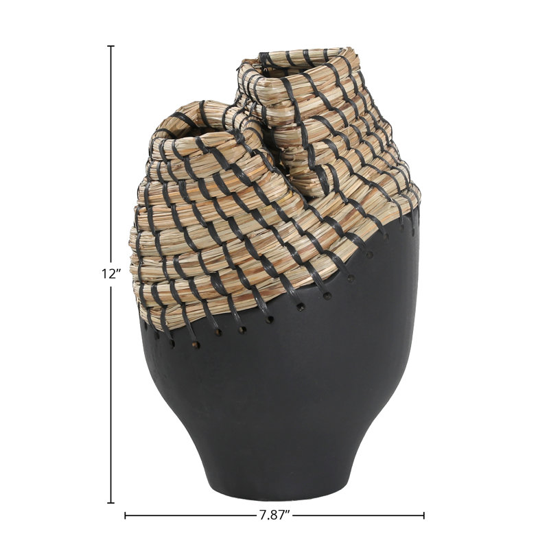 Vase de table en bois de teck Fannie
