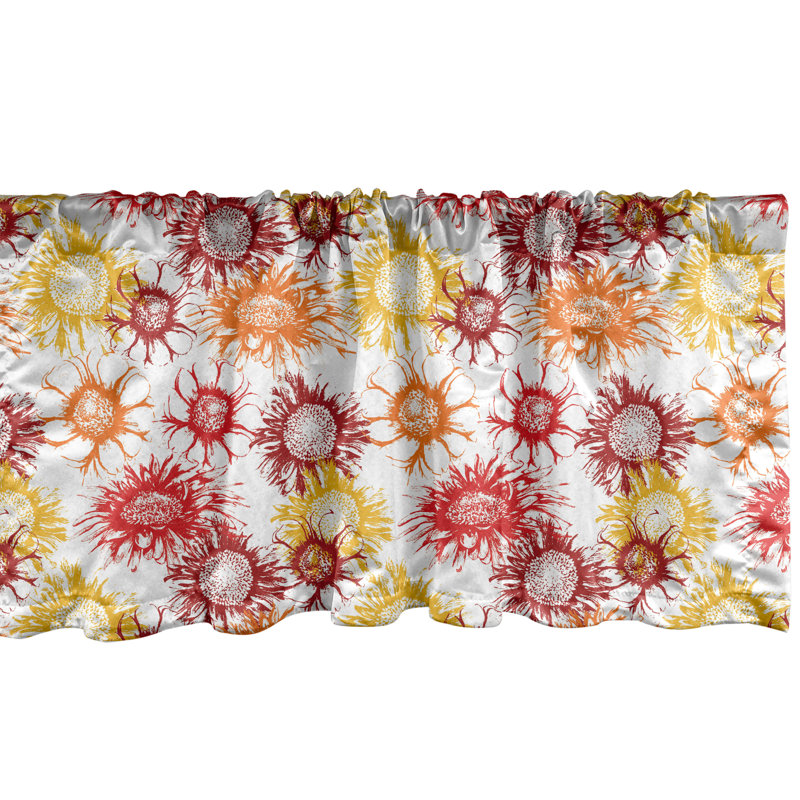 Multicolore cantonnière Ambesonne Shabby Flora, L 54 po x L 12 po