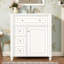 Meuble-lavabo de salle de bain avec lavabo en céramique, 30 po, armoire de rangement avec portes à fermeture en douceur et organisateur de porte-1578292587