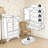 52.17"H Glass Door Display Case Storage Cabinet with 2 Drawers and Adjustable Shelf, Spacious Storage-579354446