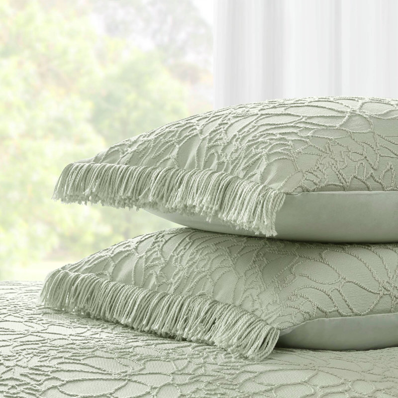 3PCS Bedspread Set, Queen Duvet Cover + 2 Pillow Shams, Sage
