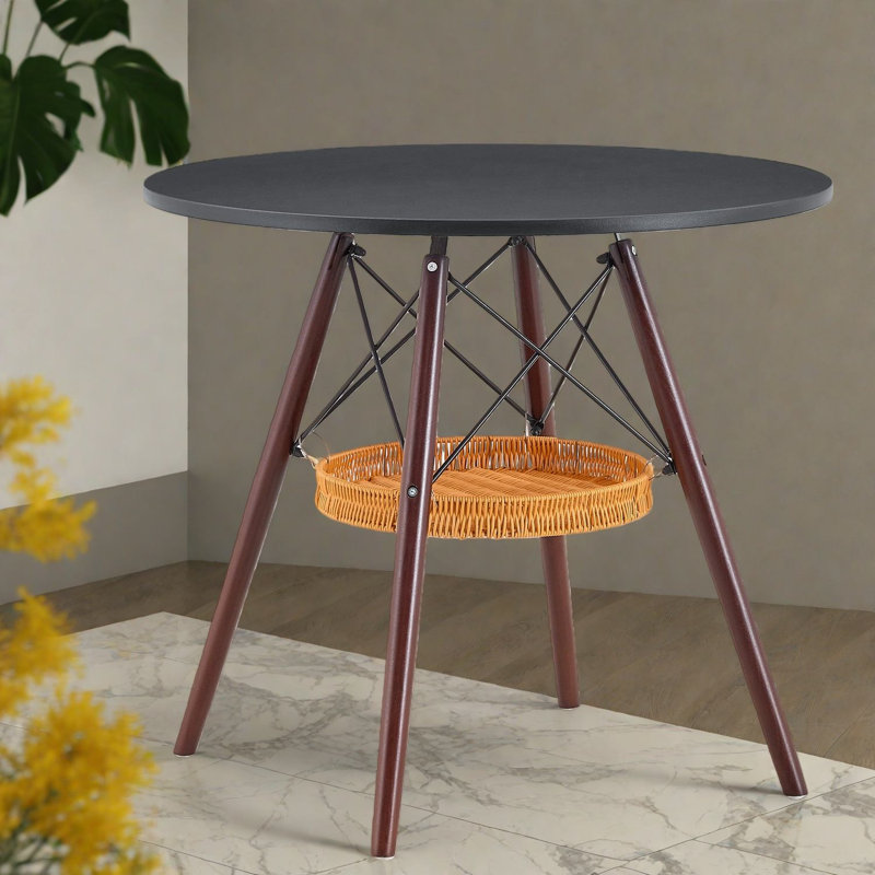 Storage Dining Tables (table Only, No Chairs, Complete With Top And Legs), 31.5 In Mdf Wood Modern Small Kitchen