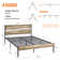 3 Piece Bedroom Set Wood Bed Frame And Nightstand Set Mattress Foundation With Side Table Set