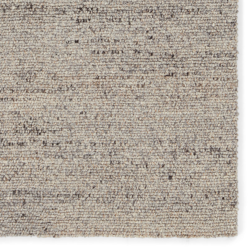Tapis crème foncé et gris foncé fait à la main Jaipur Living Navarra NVA02 (9 pi x 12 pi), Rectangle 9 pi x 12 pi