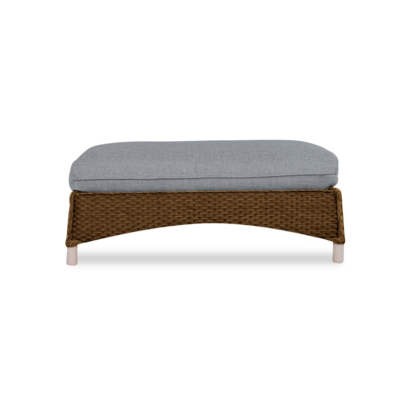 Mandalay Outdoor Ottoman, Sandberg Pewter, Fawn