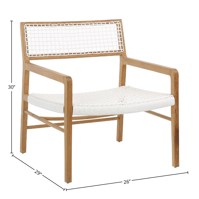 Chloe 26" W Armchair with White Seat