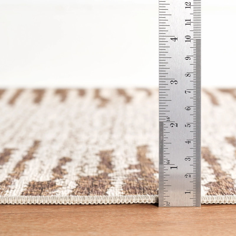 Tapis lavable à la machine Moss Russet, Tapis de couloir 2 pi 6 po x 8 pi