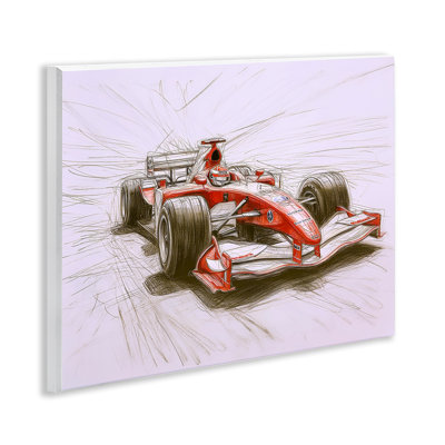 Plaque murale de concept de voiture de course esquissée, design par Steve Hunziker