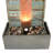 Rippled Slate Copper/Natural Outdoor Water Fountain with Light