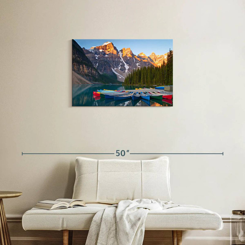 Canots Senne dans le parc national Banff, H 20 po x l 30 po