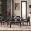 Table de salle à manger en bois rectangulaire avec banc, table de cuisine avec banc pour petit espace, table de salle à manger pour 6 personnes, noir