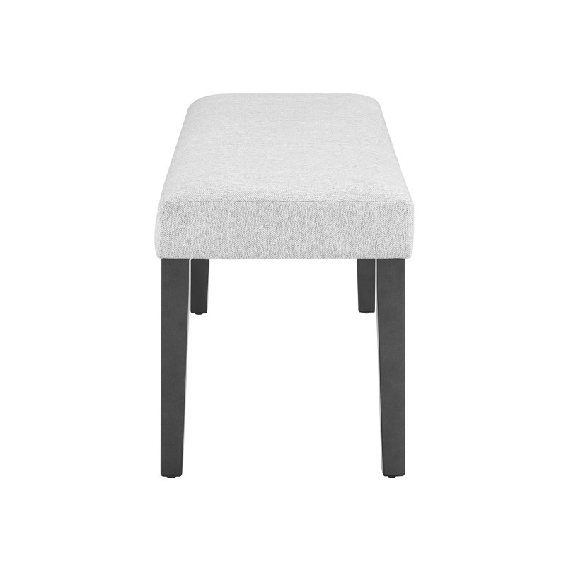 Mickell Upholstered Bench, Light Gray