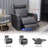 Faux Leather Power Reclining Home Theater Seat with Cup Holder-499813545