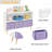 Kids Bookcase And Bookshelf, Multi Shelf With 3 Collapsible Fabric Drawers, Toy Storage Organizer For Bedroom, Playroom, Hallway-1068658679