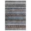 Grand tapis lavable de 10 pi x 13 pi - antidérapant, à poils courts, compact, résistant aux marques et à motif géométrique vieilli pour le salon, la chambre à coucher et le bureau - gris