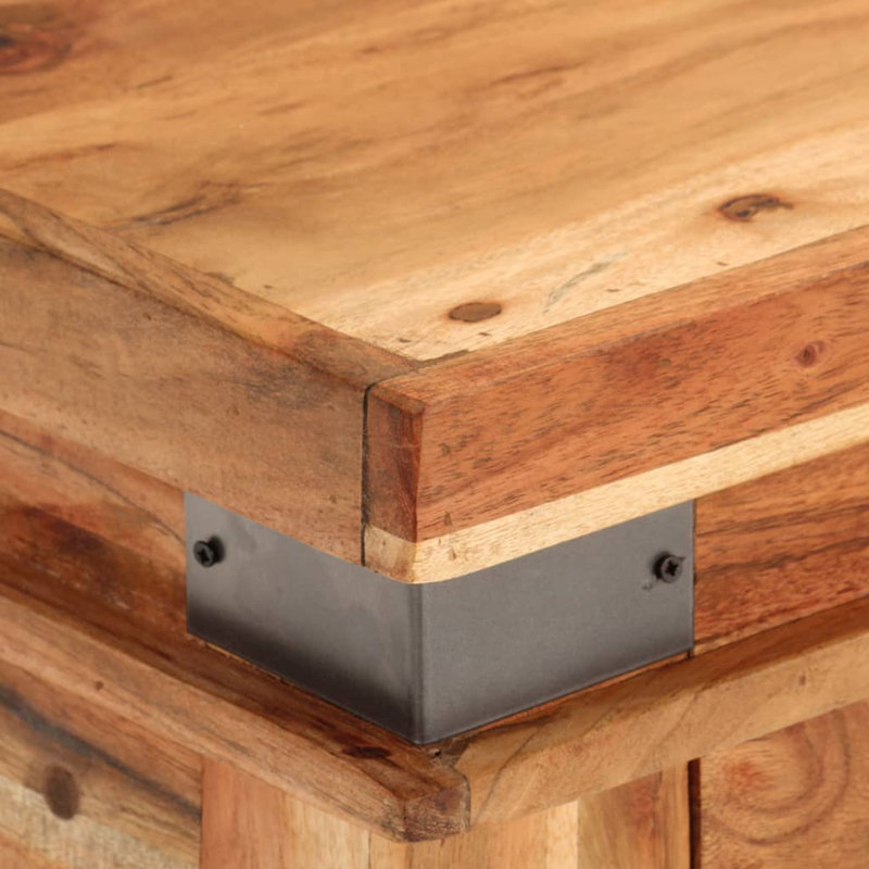 Rushton 110cm Solid Wood Top Console Table