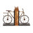 Metal Weathered Bike Decorative Black Bookends